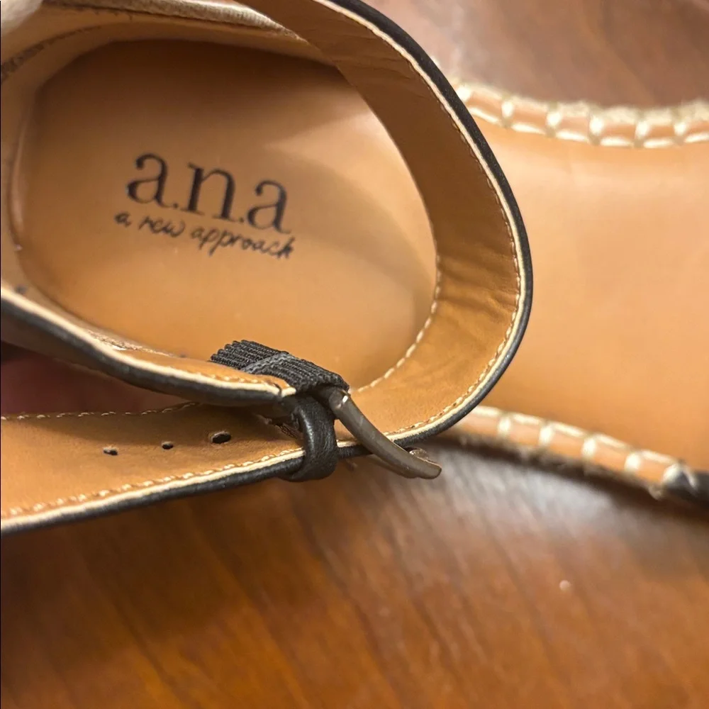 a.n.a Navy and White Espadrilles